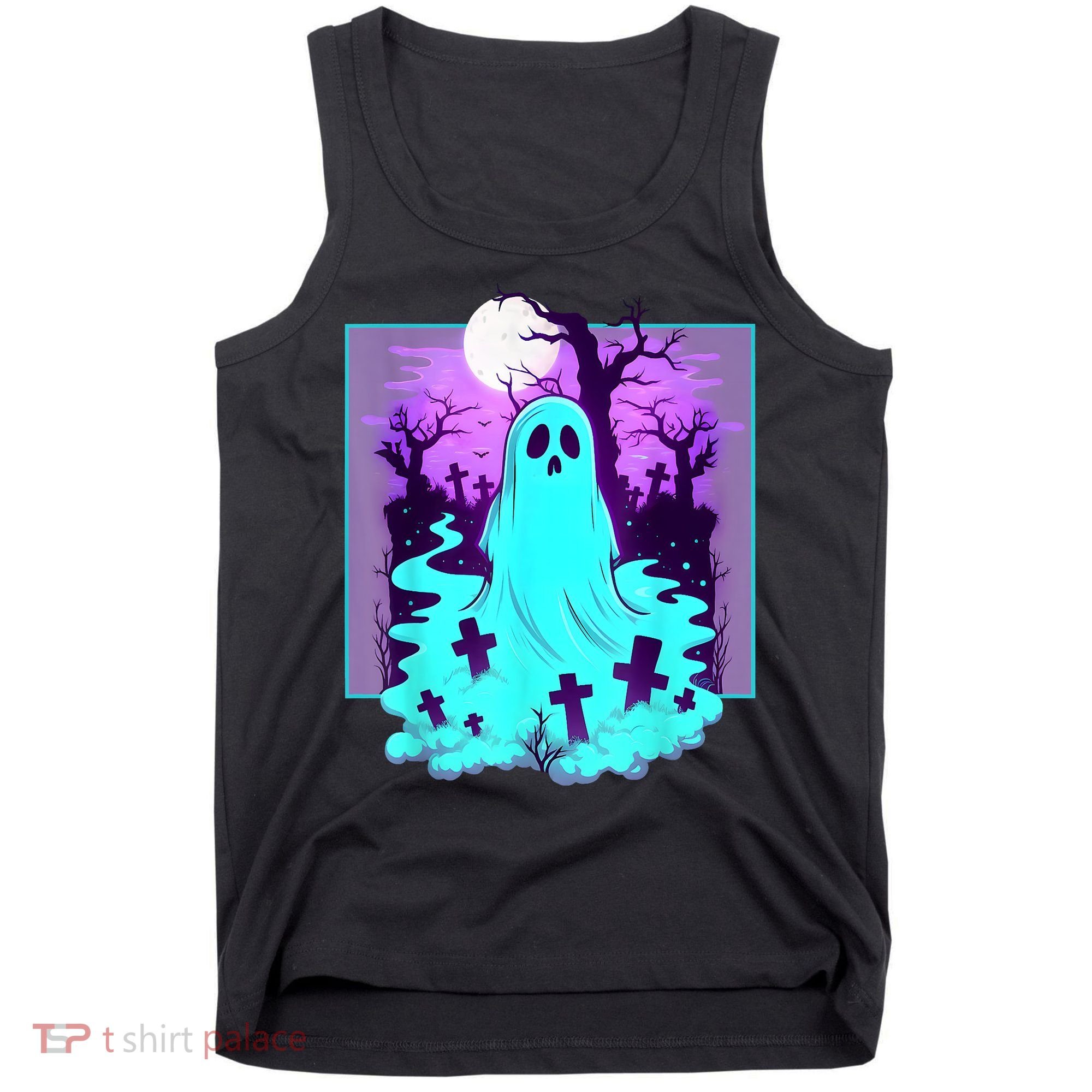 Ghost Graveyard Pastel Goth Cute Spooky Halloween Aesthetic Tank Top