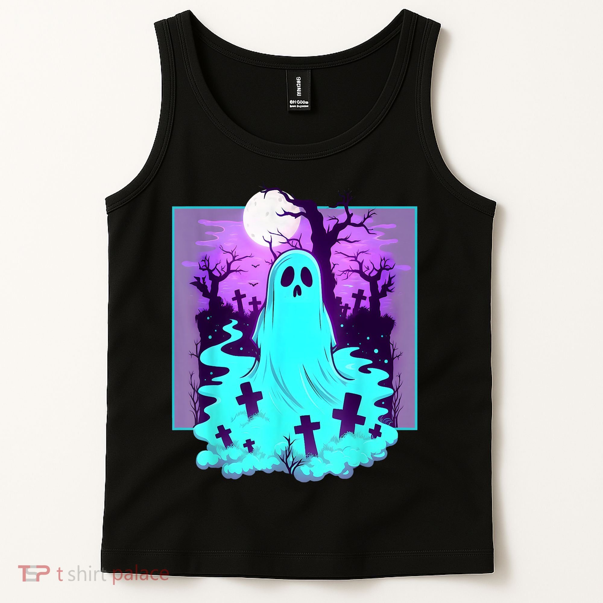 Ghost Graveyard Pastel Goth Cute Spooky Halloween Aesthetic Tank Top