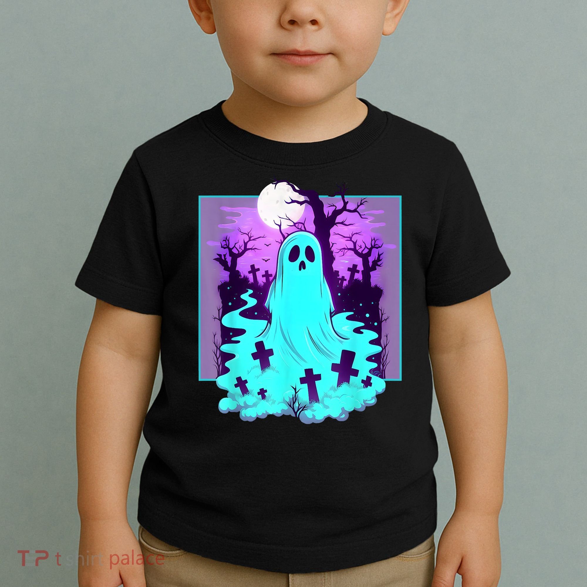 Ghost Graveyard Pastel Goth Cute Spooky Halloween Aesthetic Toddler T-Shirt