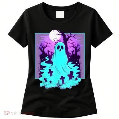 Ghost Graveyard Pastel Goth Cute Spooky Halloween Aesthetic Women's T-Shirt