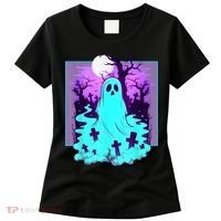 Ghost Graveyard Pastel Goth Cute Spooky Halloween Aesthetic Women's T-Shirt thumb 0