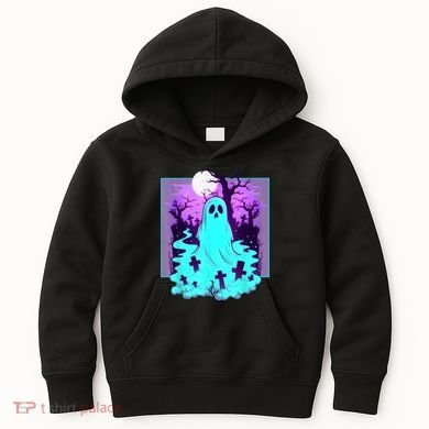 Ghost Graveyard Pastel Goth Cute Spooky Halloween Aesthetic Kids Hoodie