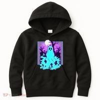Ghost Graveyard Pastel Goth Cute Spooky Halloween Aesthetic Kids Hoodie thumb 0