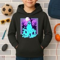 Ghost Graveyard Pastel Goth Cute Spooky Halloween Aesthetic Kids Hoodie thumb 2