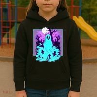 Ghost Graveyard Pastel Goth Cute Spooky Halloween Aesthetic Kids Hoodie thumb 3