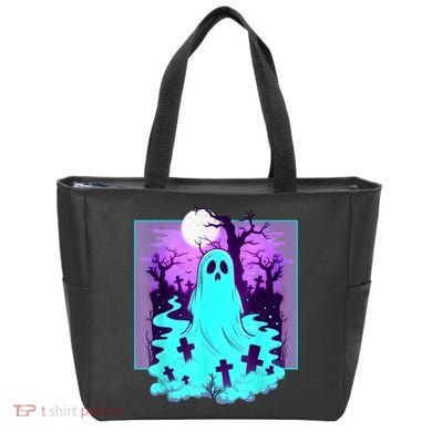Ghost Graveyard Pastel Goth Cute Spooky Halloween Aesthetic Tote Bag