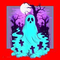 Ghost Graveyard Pastel Goth Cute Spooky Halloween Aesthetic Santa Hat thumb 1