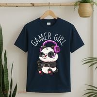 Gamer Girl Panda Gaming Pandas Video Game T-Shirt thumb 2