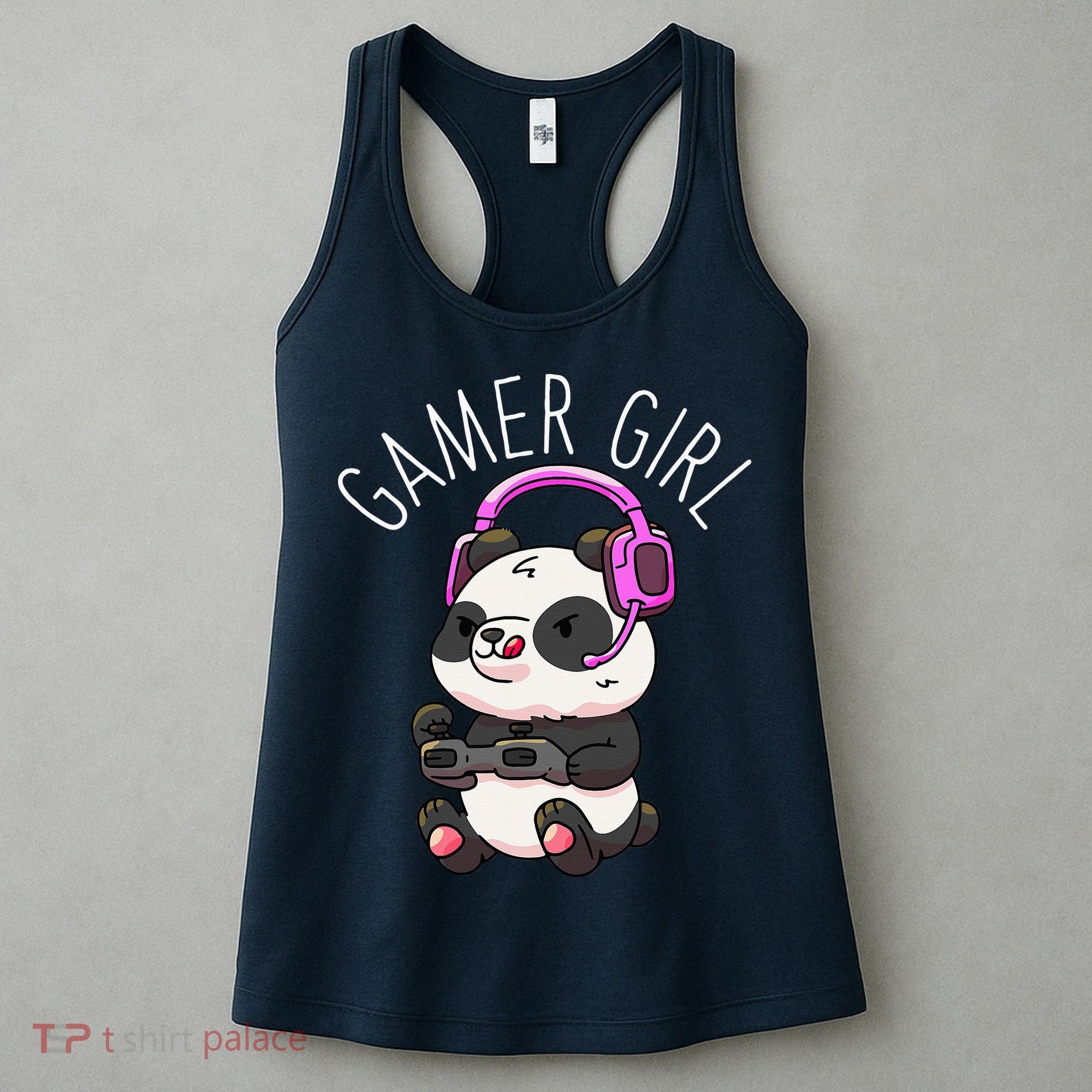 Gamer Girl Panda Gaming Pandas Video Game Women's Tank Top