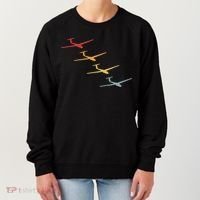 Glider Gliding Plane Retro Sailplane Flying Pilot Aviation Women's Sweatshirt thumb 0