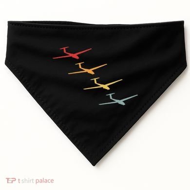 Glider Gliding Plane Retro Sailplane Flying Pilot Aviation USA-Made Doggie Bandana