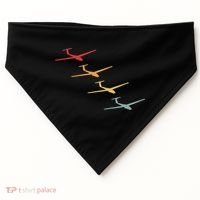 Glider Gliding Plane Retro Sailplane Flying Pilot Aviation USA-Made Doggie Bandana thumb 0