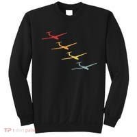 Glider Gliding Plane Retro Sailplane Flying Pilot Aviation Sweatshirt thumb 0