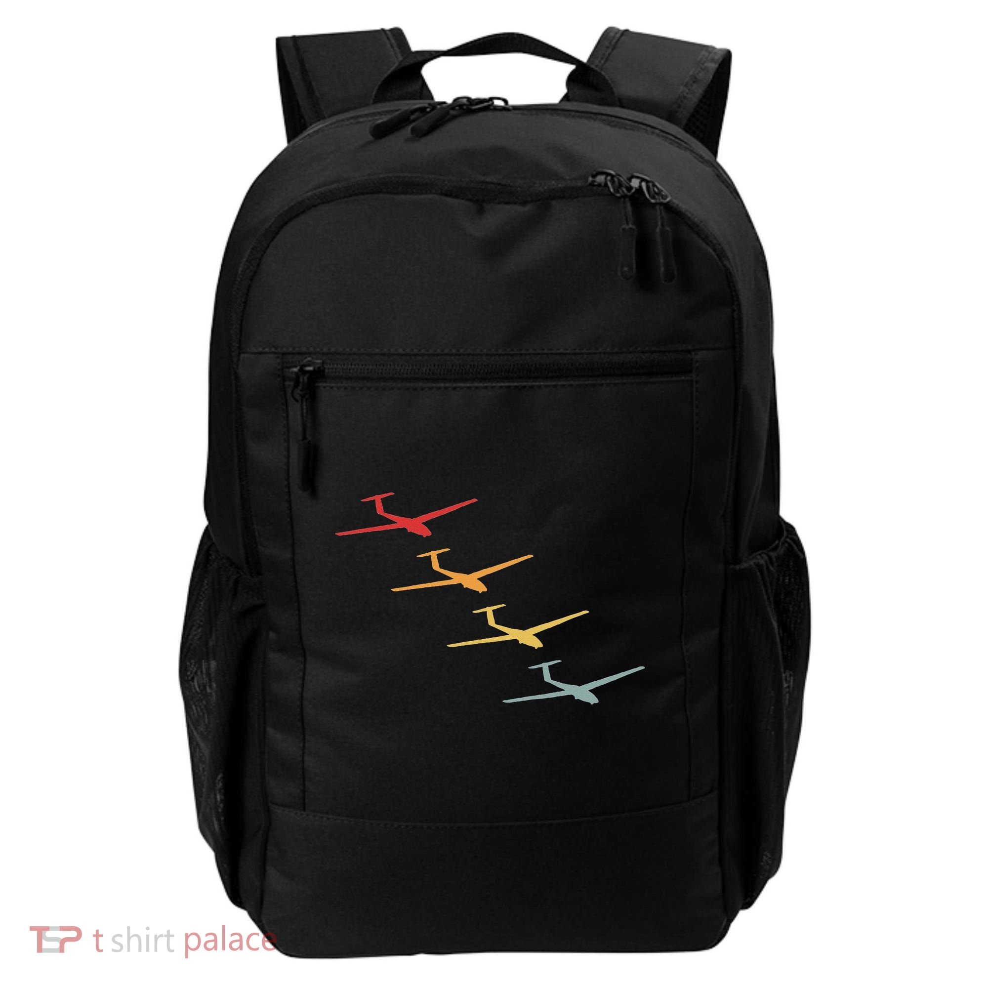 Glider Gliding Plane Retro Sailplane Flying Pilot Aviation Backpack