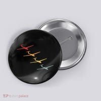 Glider Gliding Plane Retro Sailplane Flying Pilot Aviation Button thumb 0