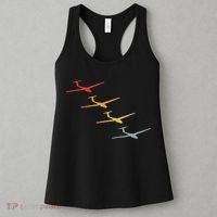 Glider Gliding Plane Retro Sailplane Flying Pilot Aviation Women's Tank Top thumb 3