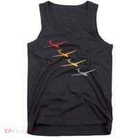 Glider Gliding Plane Retro Sailplane Flying Pilot Aviation Tank Top thumb 0