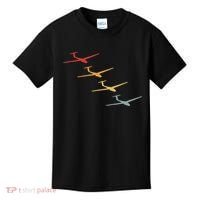 Glider Gliding Plane Retro Sailplane Flying Pilot Aviation Kids T-Shirt thumb 0