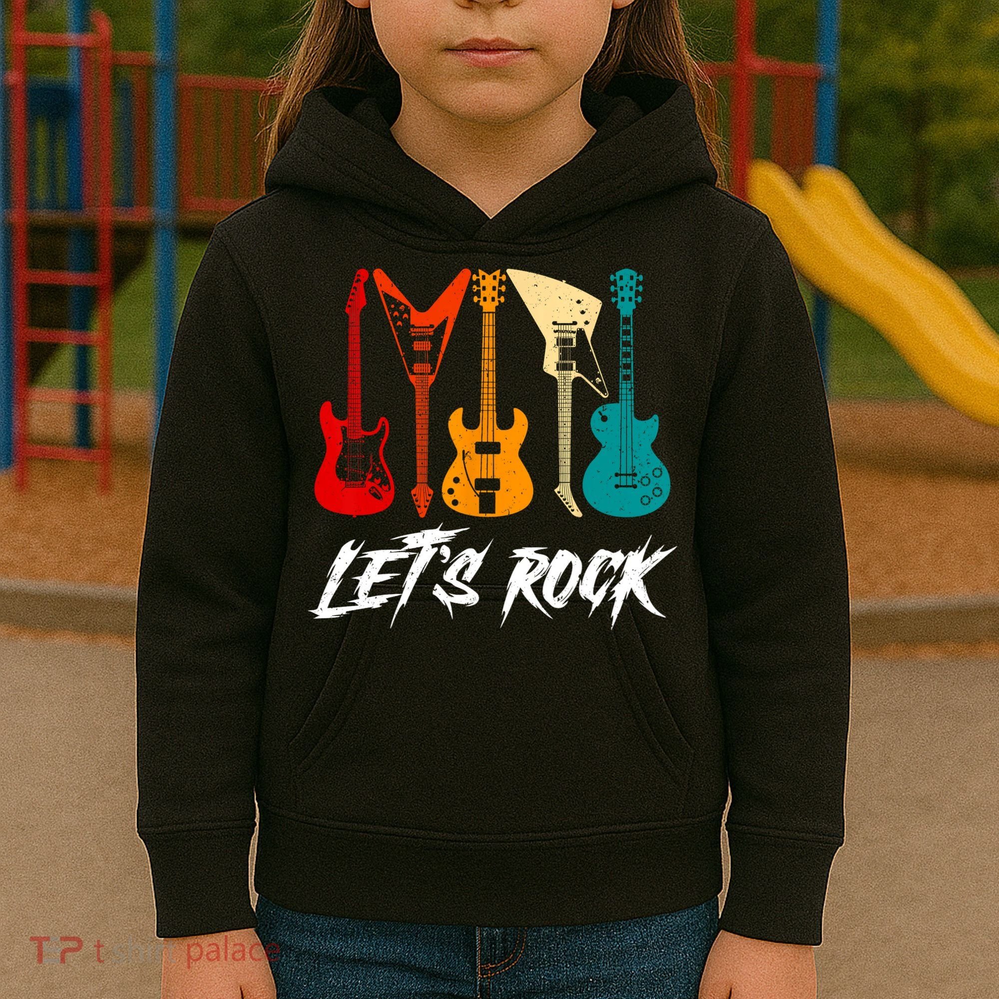Guitarist Guitar Player Rock Music Lover Guitar Kids Hoodie