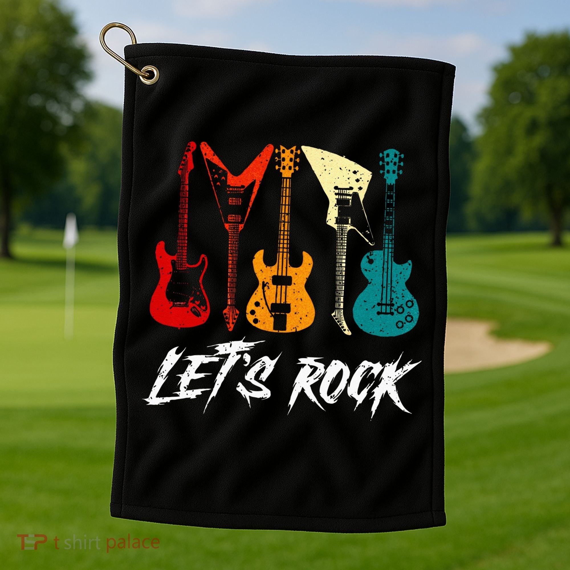 Guitarist Guitar Player Rock Music Lover Guitar Golf Towel