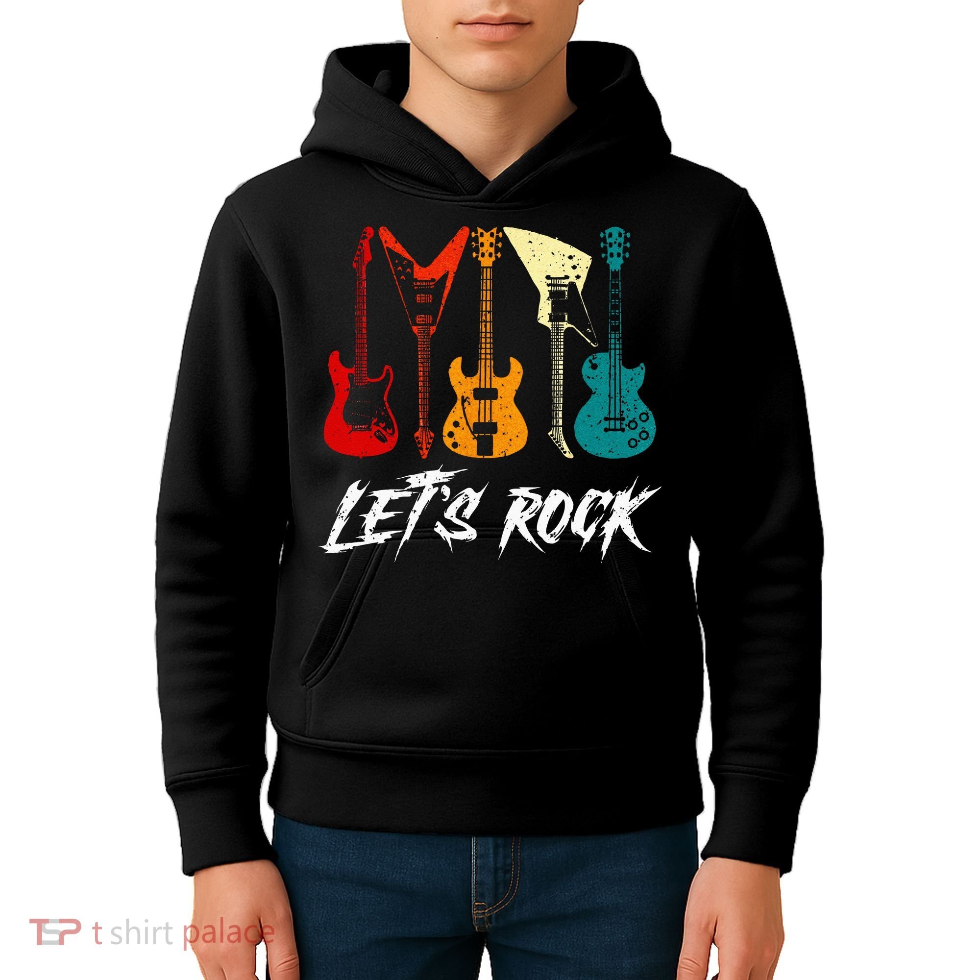 Guitarist Guitar Player Rock Music Lover Guitar Kids Hoodie