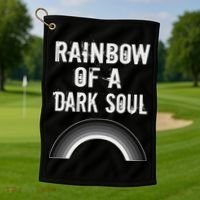 Gothic Grunge Rainbow Of A Dark Soul Goth Occult Golf Towel thumb 1
