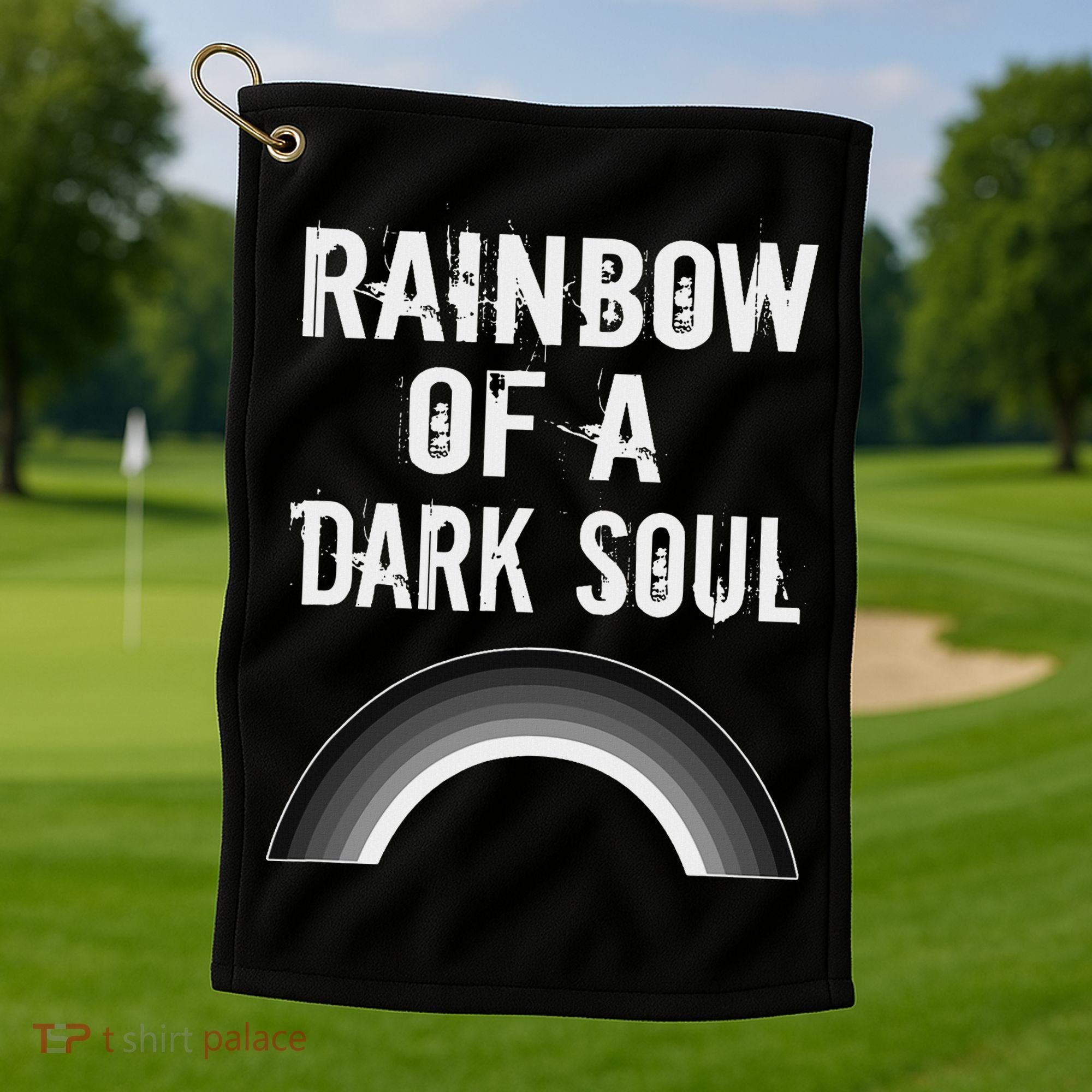 Gothic Grunge Rainbow Of A Dark Soul Goth Occult Golf Towel
