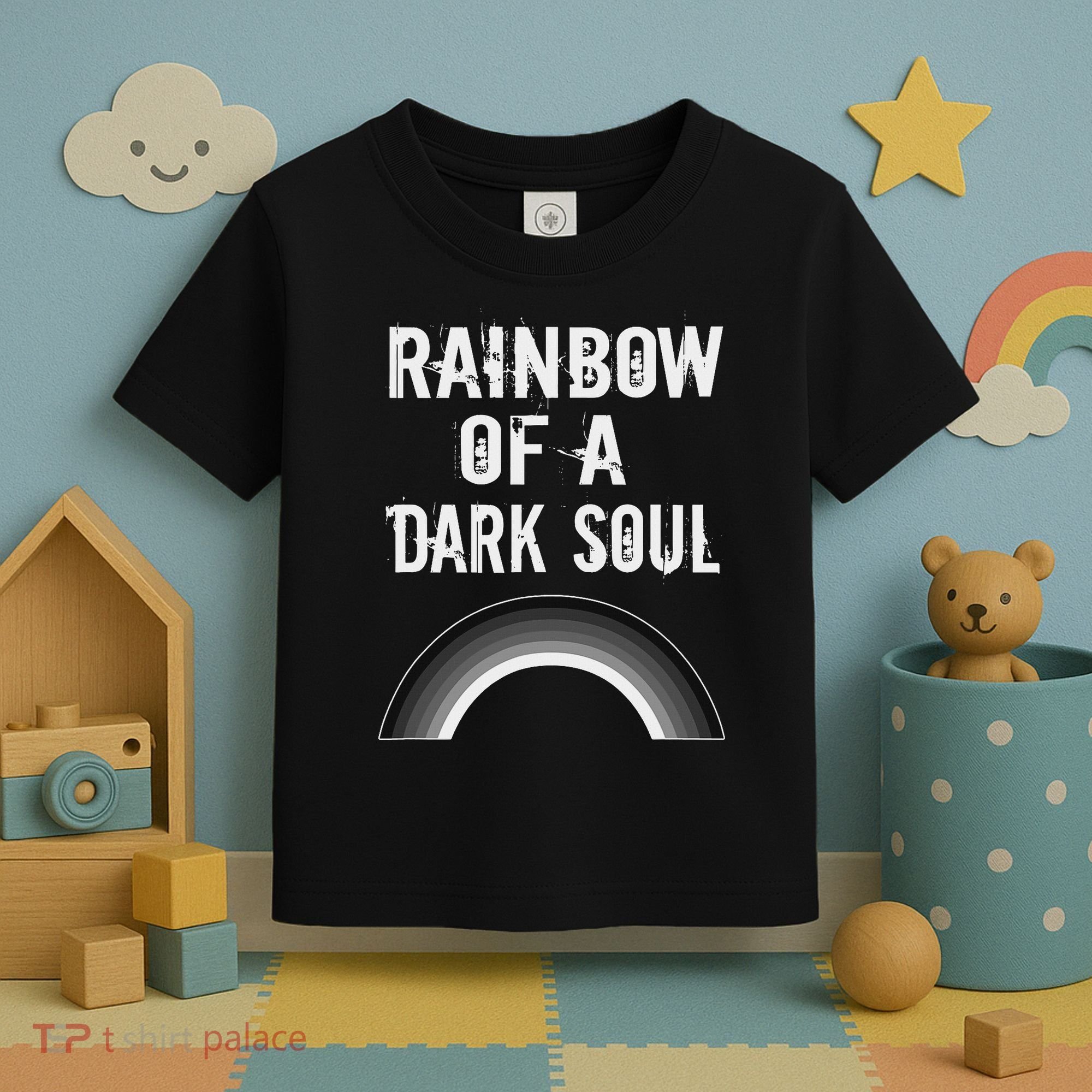Gothic Grunge Rainbow Of A Dark Soul Goth Occult Toddler T-Shirt