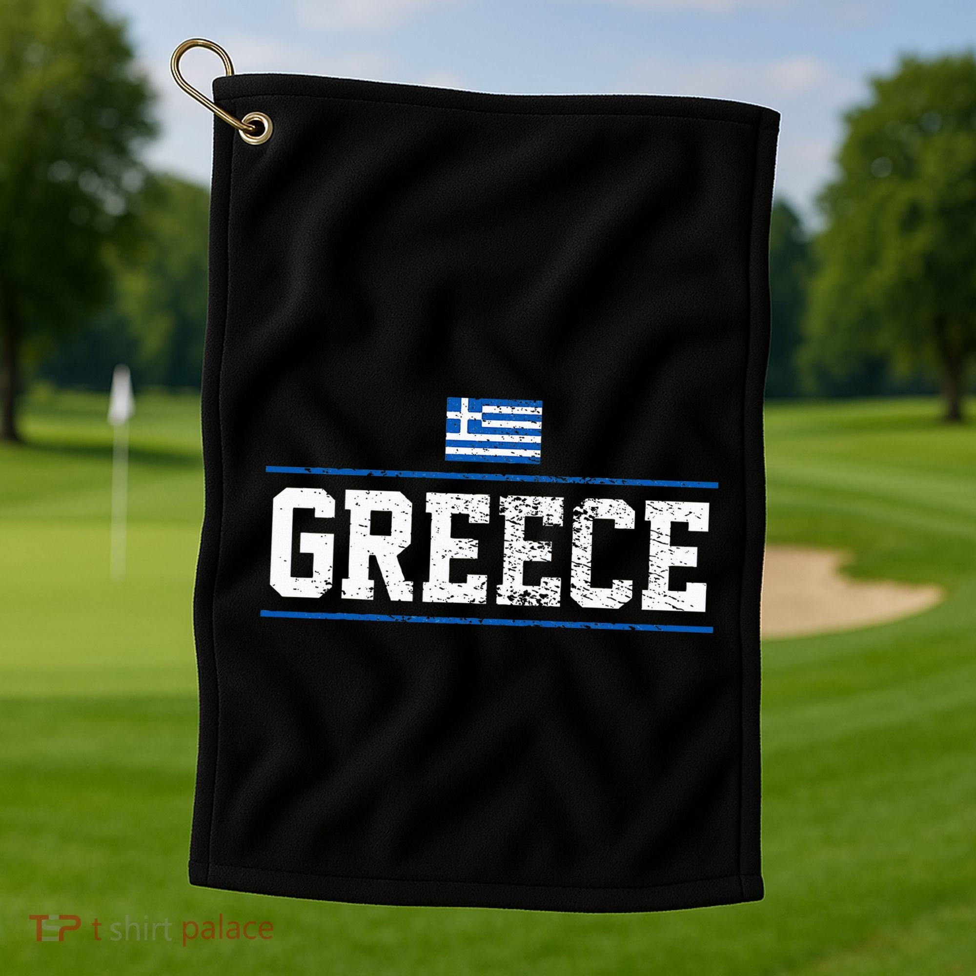 Greece Golf Towel