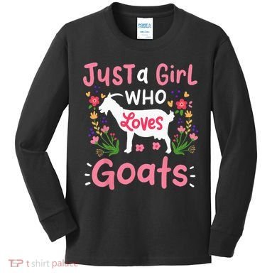 Goats Goat Rancher Farm Kids Long Sleeve Shirt