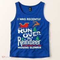 Grandma Got Run Over By A Reindeer Christmas So Pardon Me Gift Tank Top thumb 2