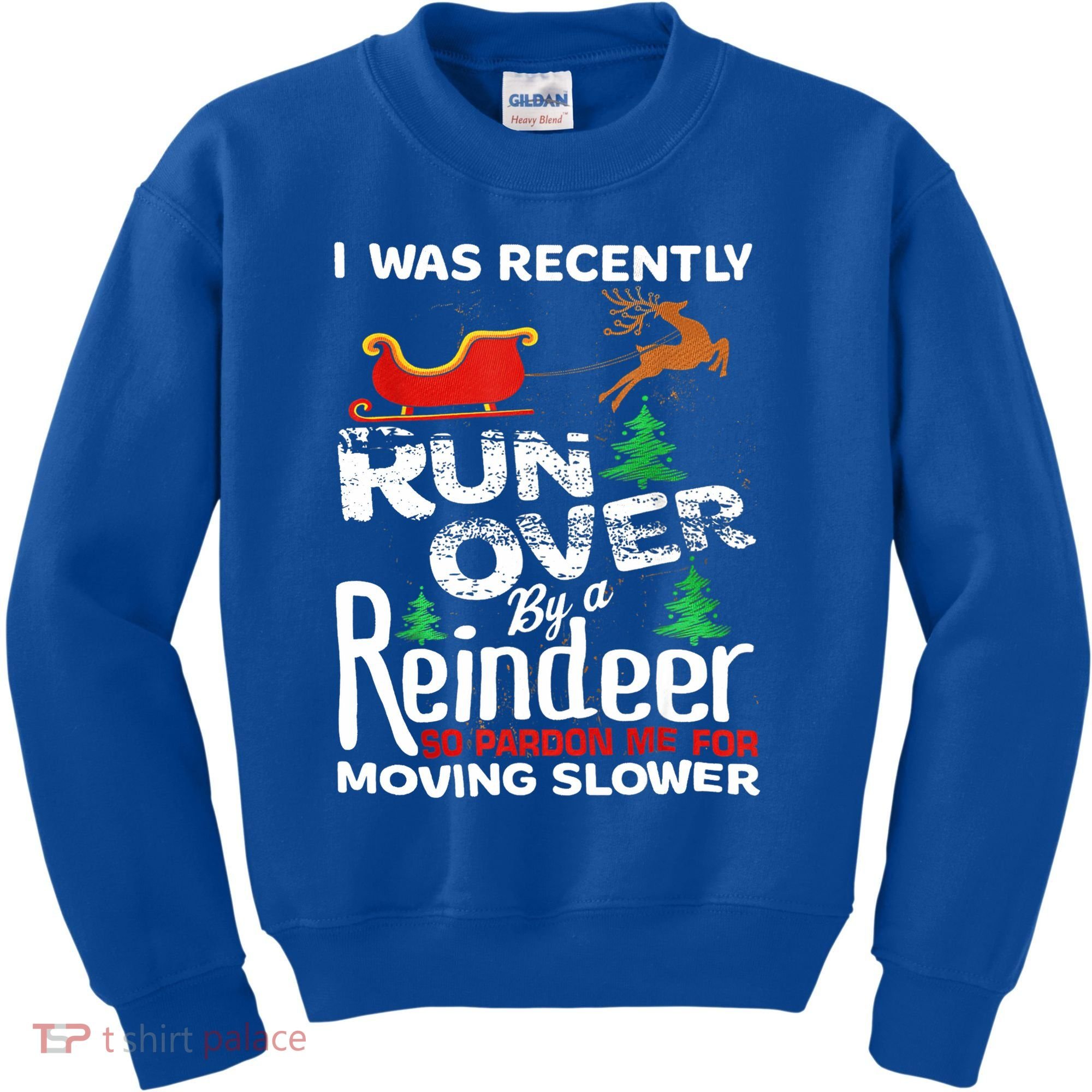 Grandma Got Run Over By A Reindeer Christmas So Pardon Me Gift Kids Sweatshirt