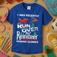 Grandma Got Run Over By A Reindeer Christmas So Pardon Me Gift Kids T-Shirt thumb 3