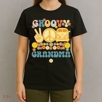 Groovy Grandma Retro Matching Family Baby Shower T-Shirt thumb 4