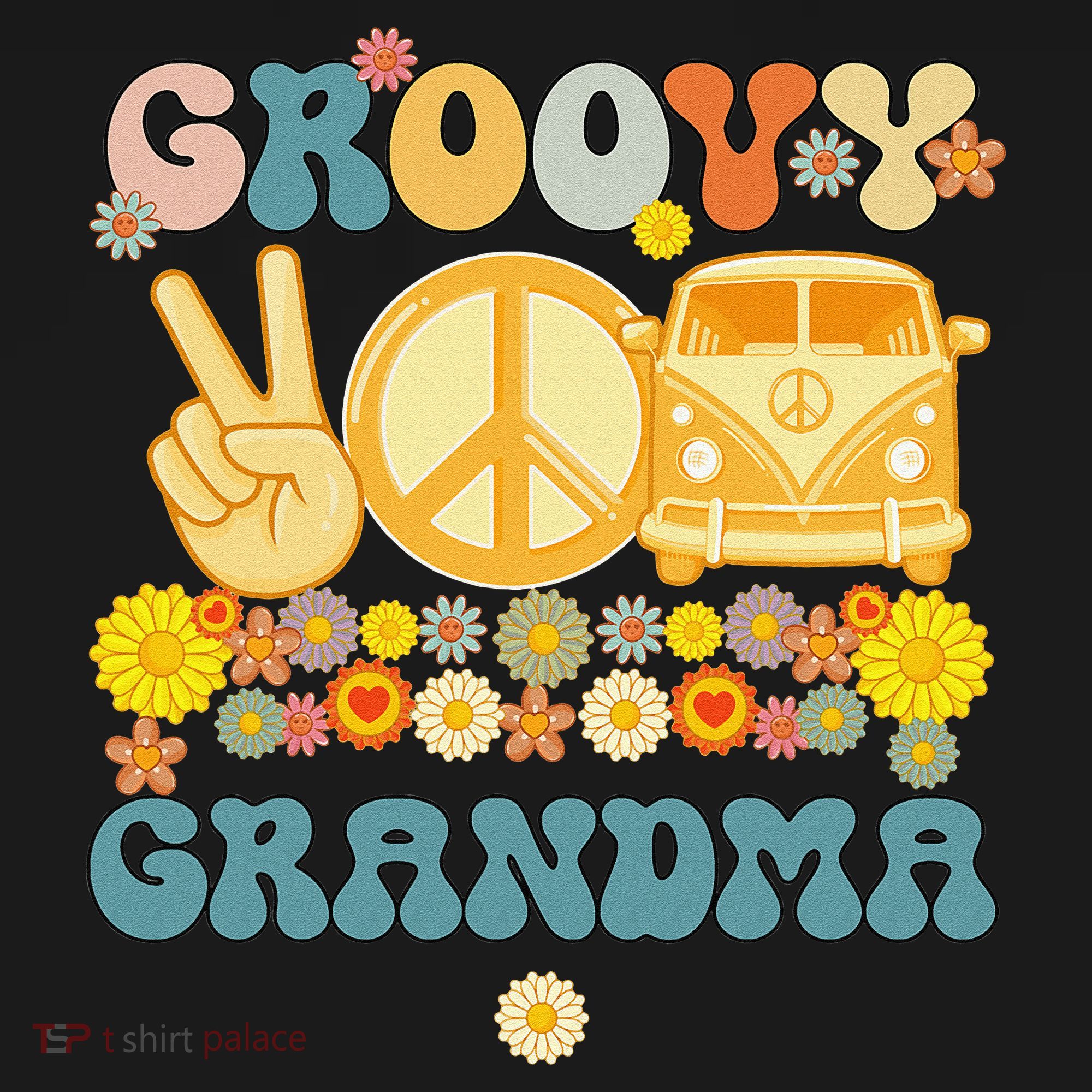 Groovy Grandma Retro Matching Family Baby Shower Women's Hoodie