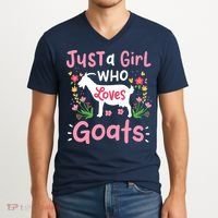Goats Goat Rancher Farm V-Neck T-Shirt thumb 2