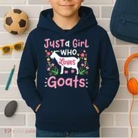 Goats Goat Rancher Farm Kids Hoodie thumb 2