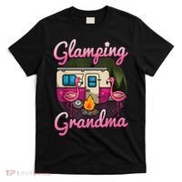 Glamping Grandma RV Flamingos Gift Camper Camping Gift T-Shirt thumb 0