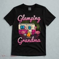 Glamping Grandma RV Flamingos Gift Camper Camping Gift T-Shirt thumb 5