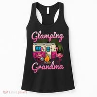 Glamping Grandma RV Flamingos Gift Camper Camping Gift Women's Tank Top thumb 0