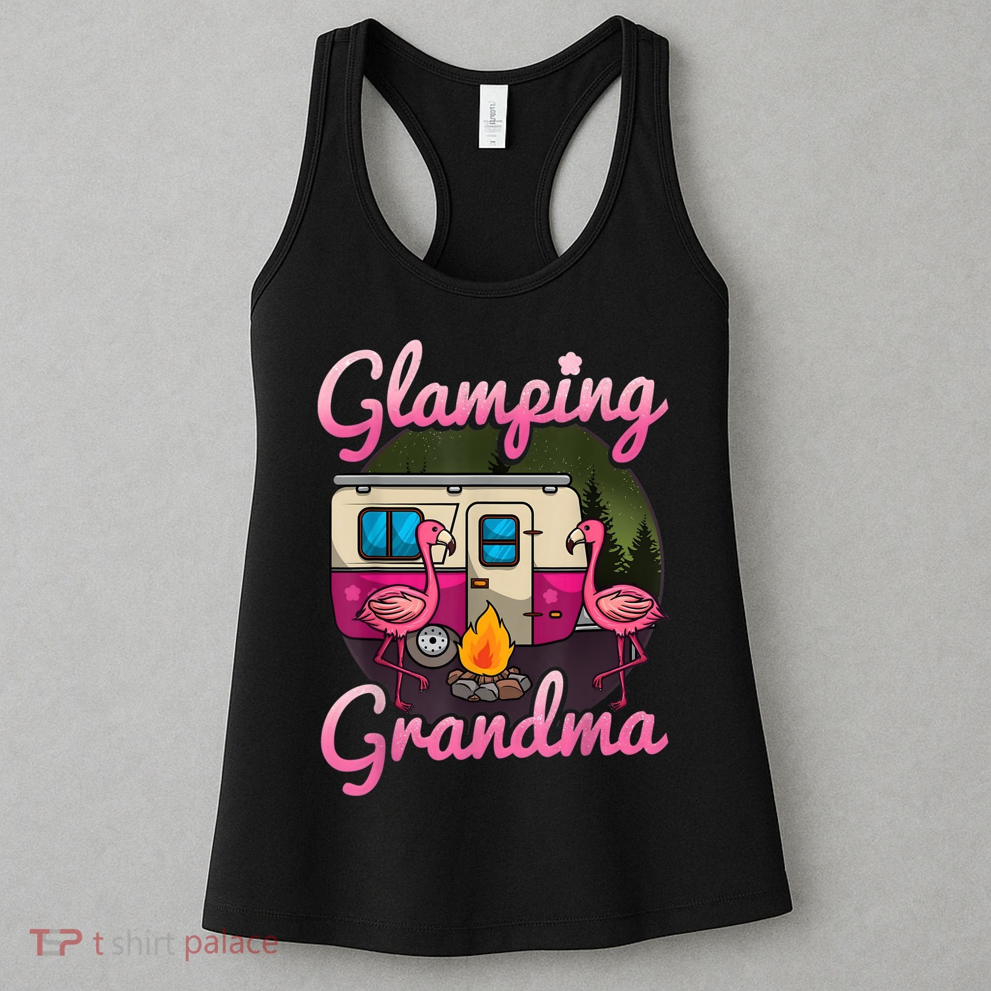 Glamping Grandma RV Flamingos Gift Camper Camping Gift Women's Tank Top