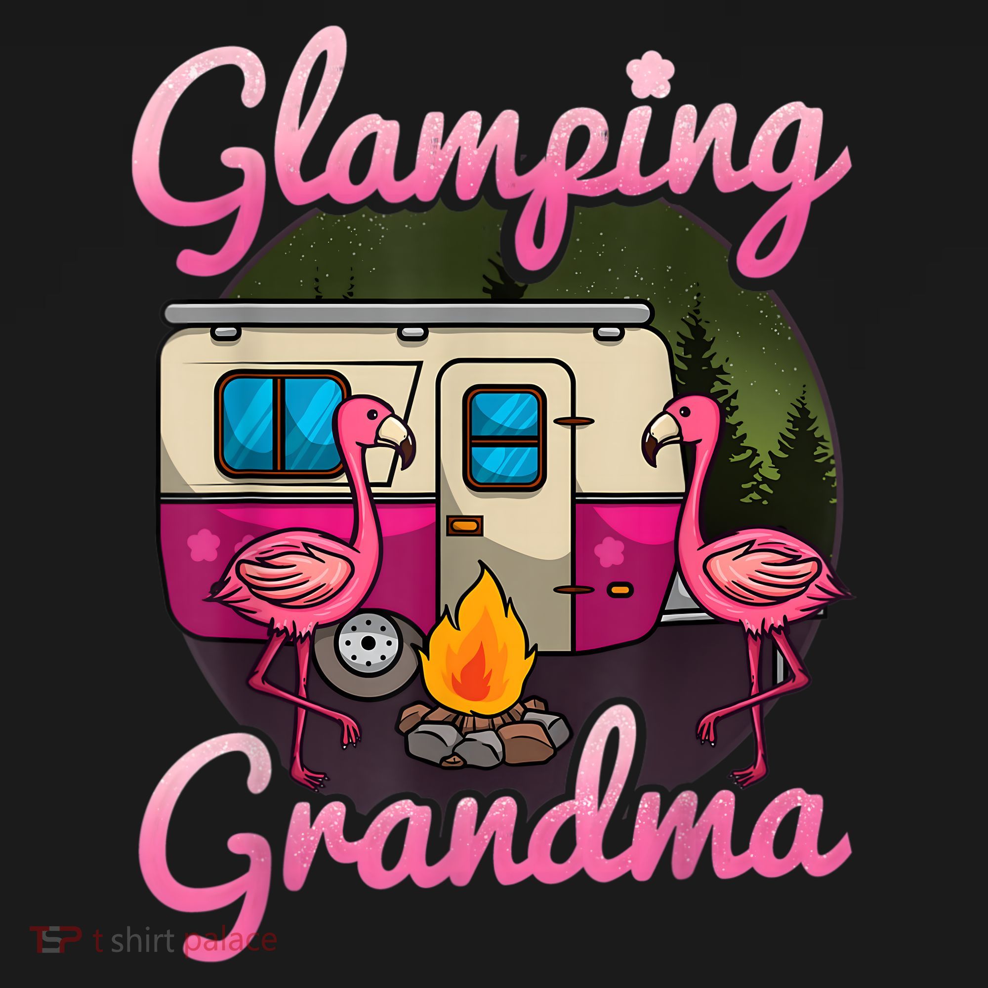 Glamping Grandma RV Flamingos Gift Camper Camping Gift Women's Tank Top