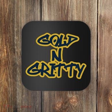Grit Grateful Resilient Intensity Together Gold N Gritty Coaster