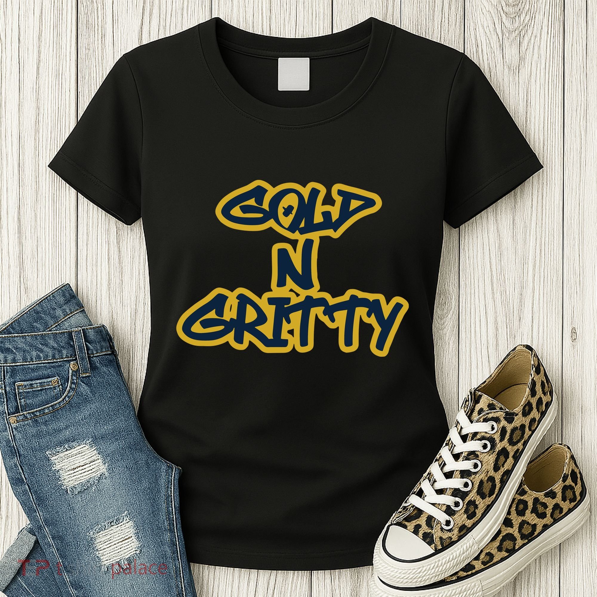 Grit Grateful Resilient Intensity Together Gold N Gritty Women's T-Shirt