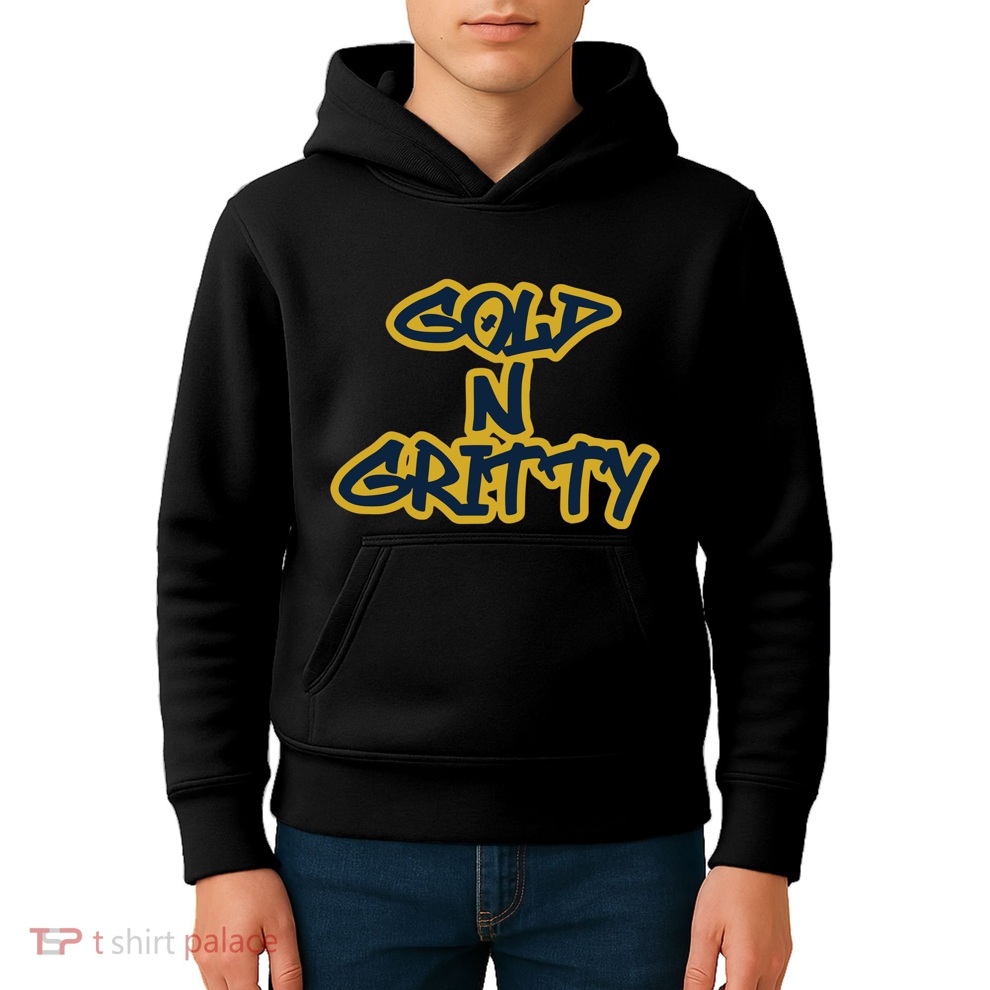 Grit Grateful Resilient Intensity Together Gold N Gritty Kids Hoodie