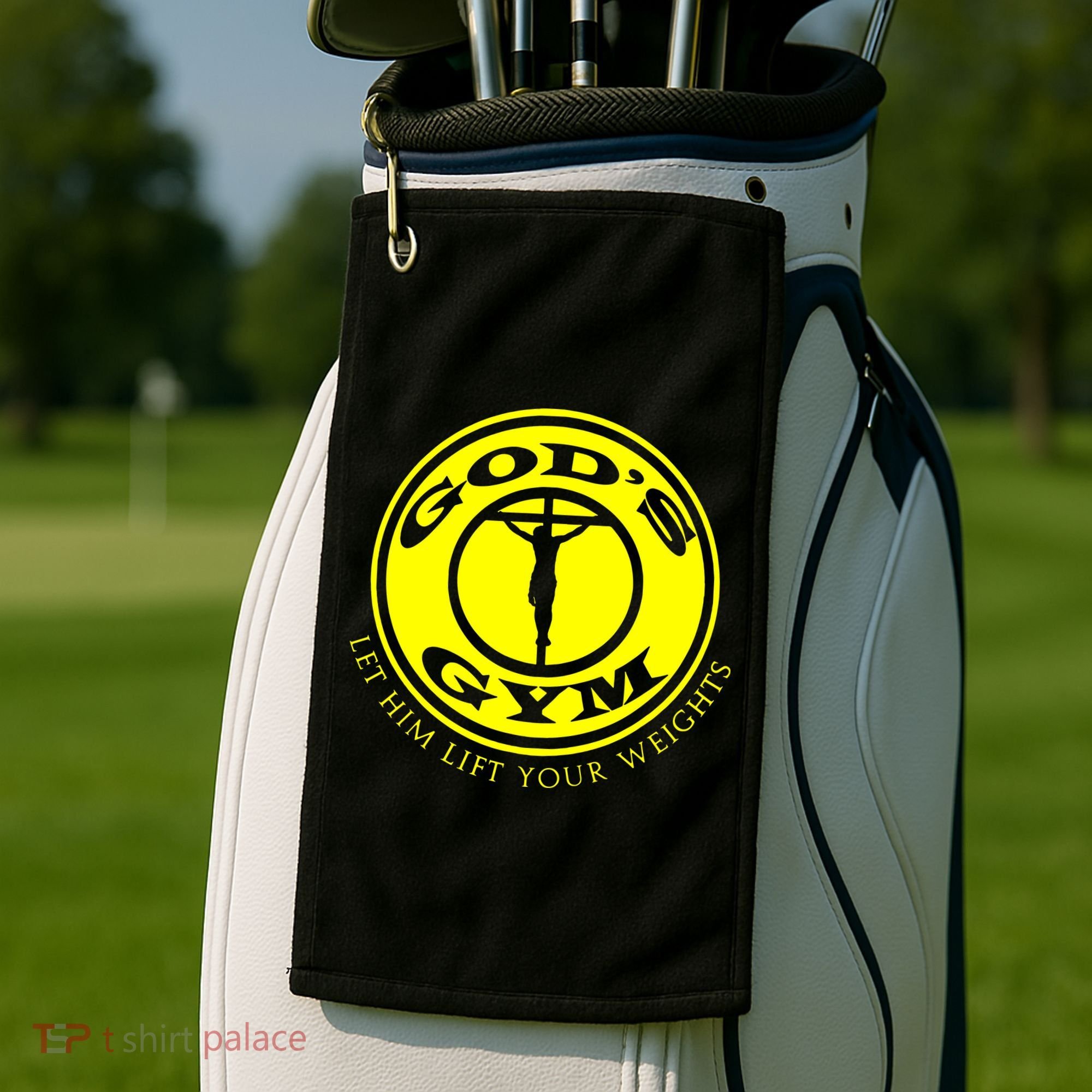 Gods Gym Religion Golf Towel