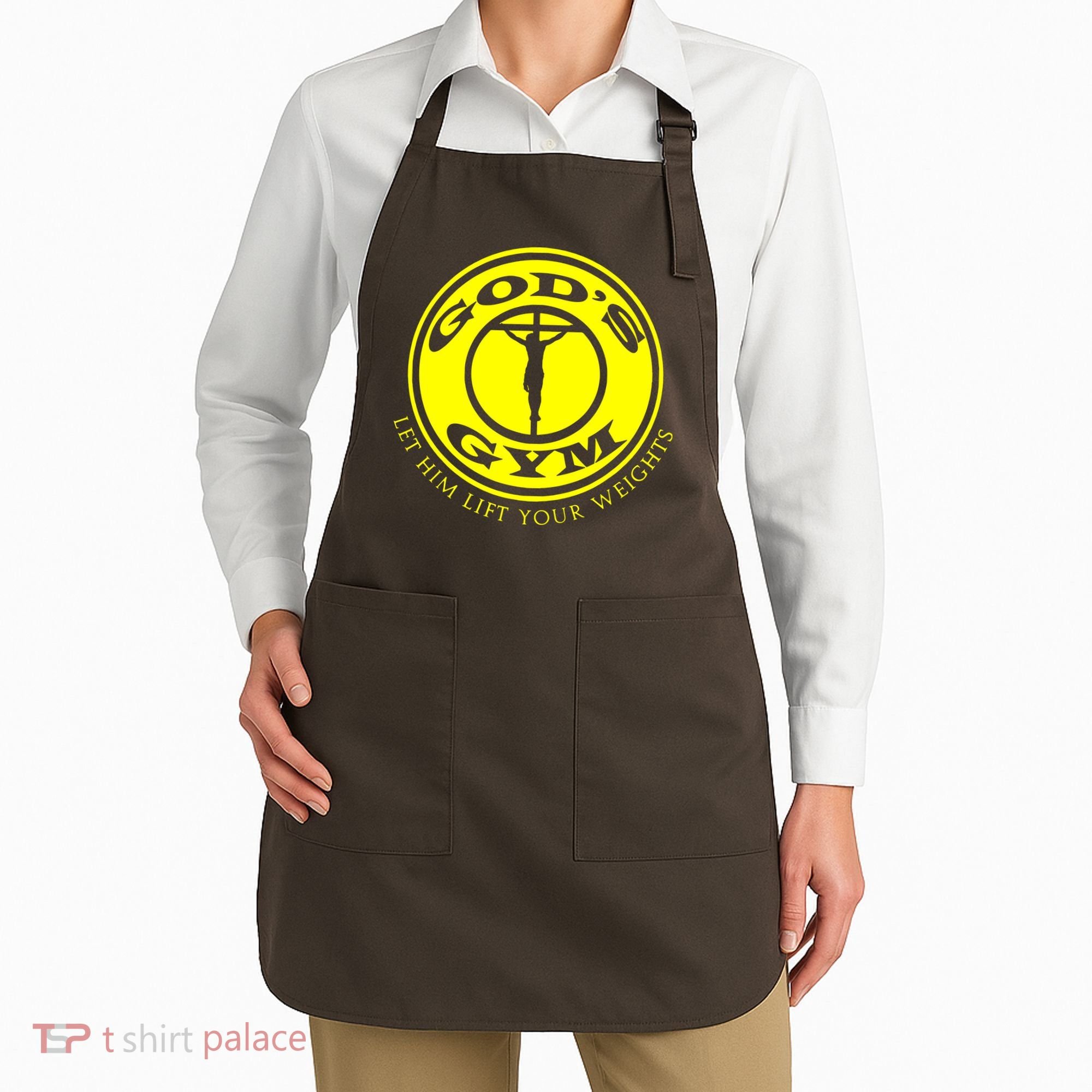 Gods Gym Religion Apron