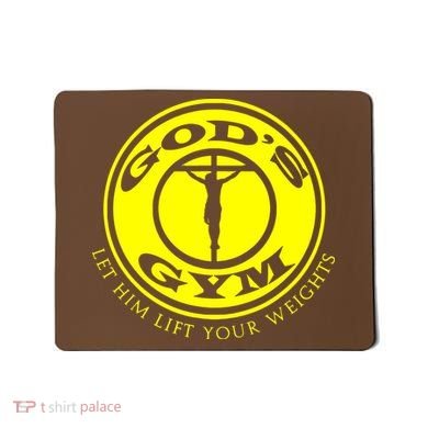 Gods Gym Religion Mousepad