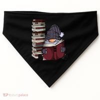 Garden Gnome Reading Books Gnomes Book Lover Gift USA-Made Doggie Bandana thumb 0