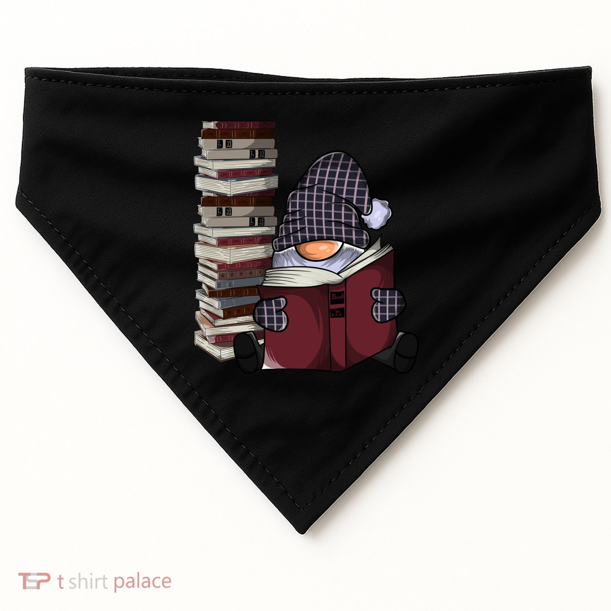 Garden Gnome Reading Books Gnomes Book Lover Gift USA-Made Doggie Bandana